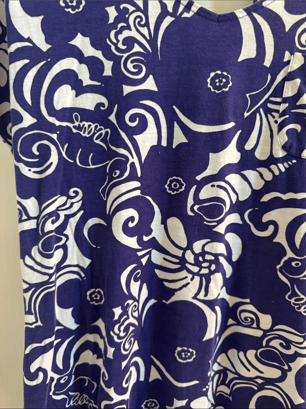 Lilly Pulitzer Daniella Dress Seahorse Seashell Pattern Resort Travel - Picture 5 of 10